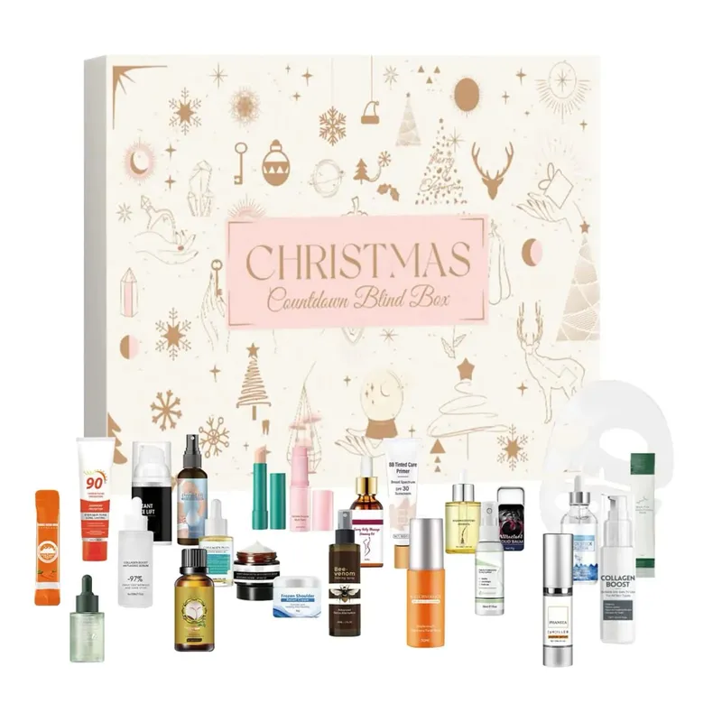 24pcs girl makeup set 24 Days of Christmas Countdown Calendar box Christmas makeup Advent Calendar kit girl Christmas gift — image 2