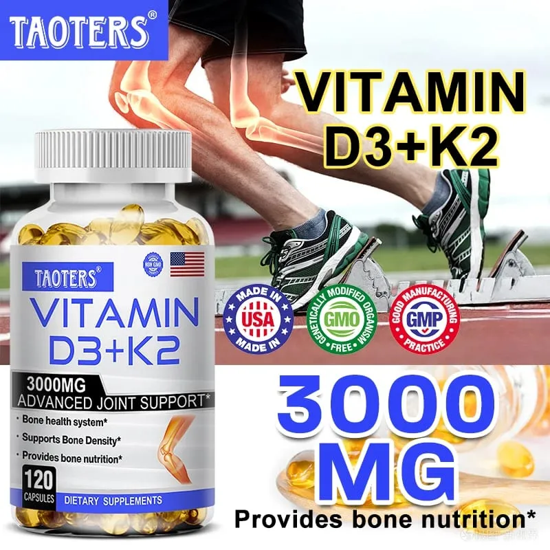 Συμπλήρωμα υγείας 3000 mg Vitamin D3+K2 - Συμπλήρωμα ασβεστίου για την ακρίβεια των οστών και τη γενική υγεία — image 1
