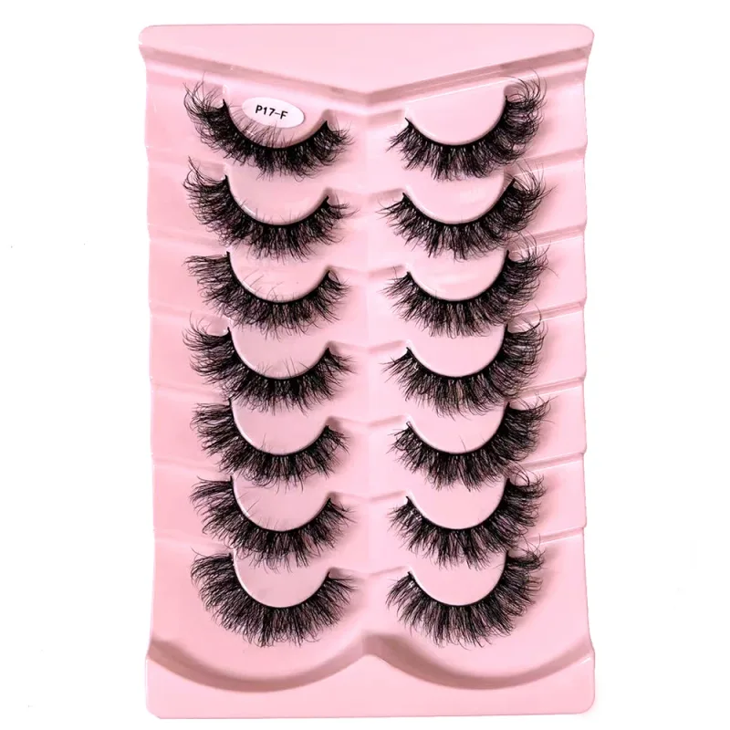 7 Pairs False Eyelashes Wispy Lashes Natural Look Fake Eyelashes Faux Mink Fluffy Strip False Lashes Pack — image 17