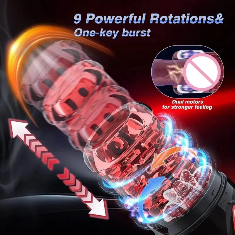 อัตโนมัติชายหมุน Mastubator ดูดอมควยเครื่องสำเร็จความใคร่คัพเพศของเล่นผู้ใหญ่สินค้าสำหรับชายช่วยตัวเองอุปกรณ์ — image 4