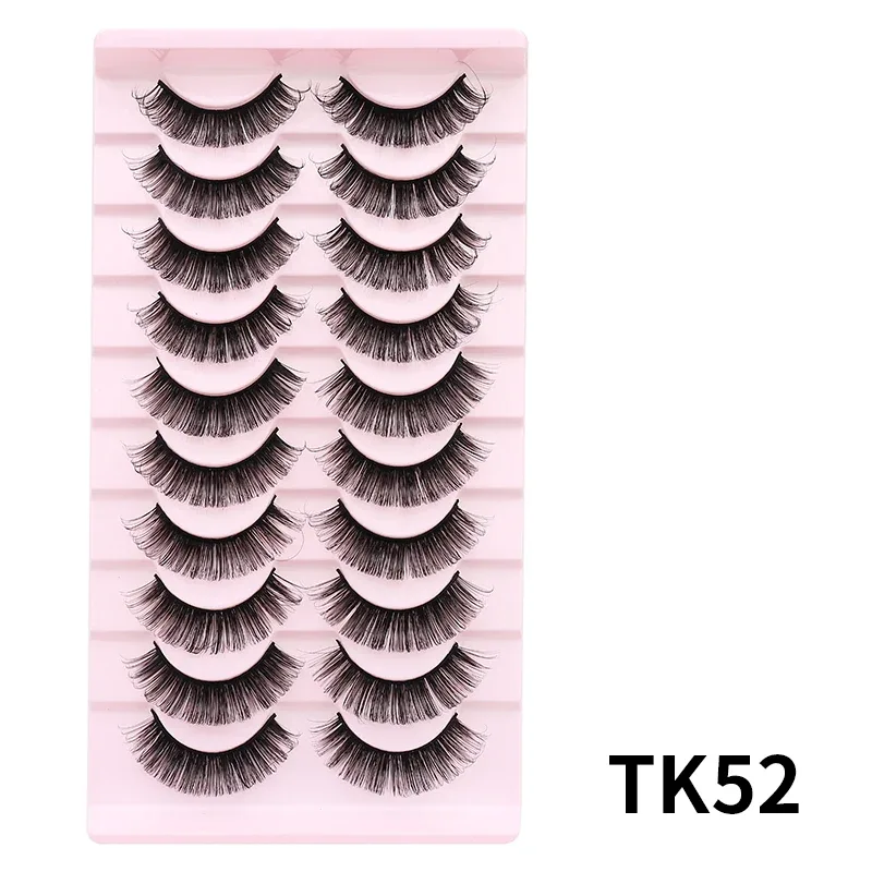10 Pairs Russian DD Curl Bulk Fluffy Strip Lashes Natural Soft False Eyelashes Reusable Handmade Eye Lashes for Daily&Party — image 34