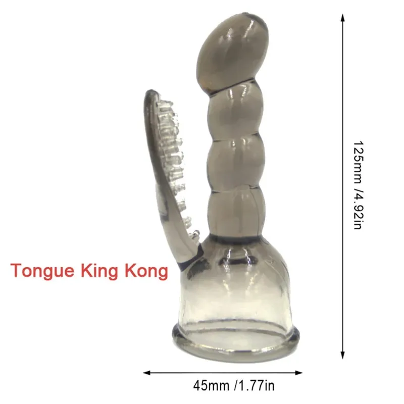 G-spot Stimulate Vibrator Accessories Magic Wand Attachment Silicone Adult Sex Toys for Women AV Rod Head Cap — image 14