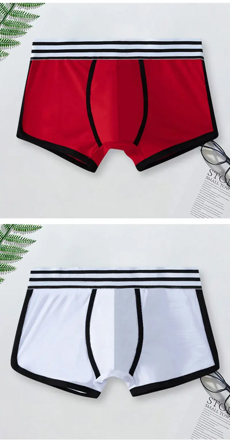 Men Soft Underpants Trunks Cotton High Quality Underwear U Convex Pouch Panties Cueca Mid Waist Breathable Boxer Shorts Homme — image 12