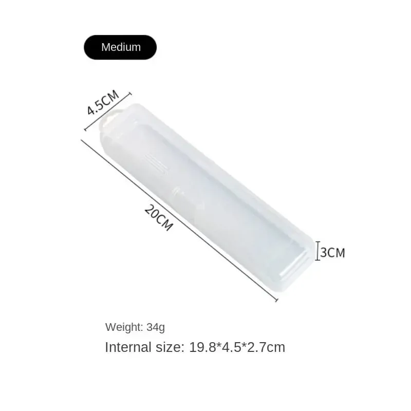 Portable Makeup Brush Organizer Eyebrow Pencil Tableware Chopsticks Transparent With Cover Storage Box Kitchen Accessories — image 8