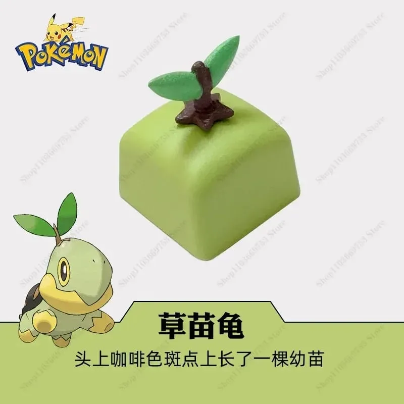 Pokemon Anime Cute Tail Keycaps Pikachu Gengar Eevee Keyboard Cap for Cross Shaft Mechanical Keyboard 3D Resin Keycaps Best Gift