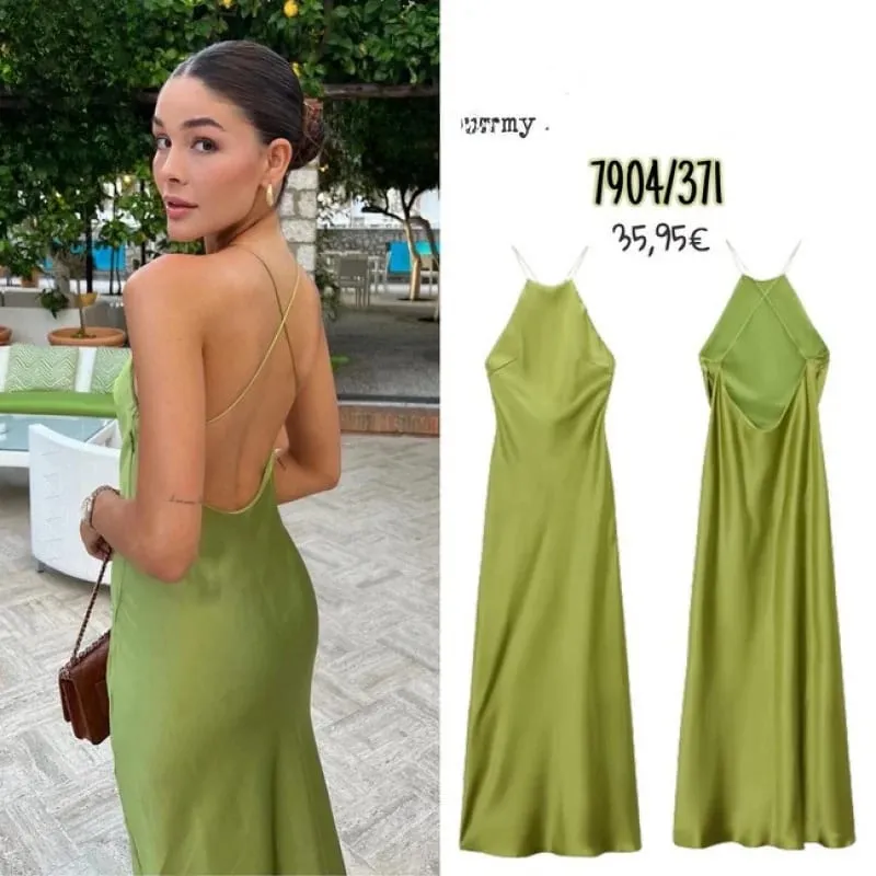 Silk Satin Feel Strapless Gown Long Street Style Floral Print Polyester Fabric No-Waist Design Summer 2025 Women's Dress — image 2