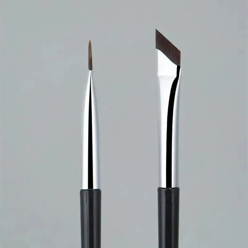 2pcs Angled Tip Eyeliner Brush Ultra Thin Fine Eyebrow Brush Flat Curved Eyeliner Brushes Thin Angled Eyeliner Makeup Tools — image 5