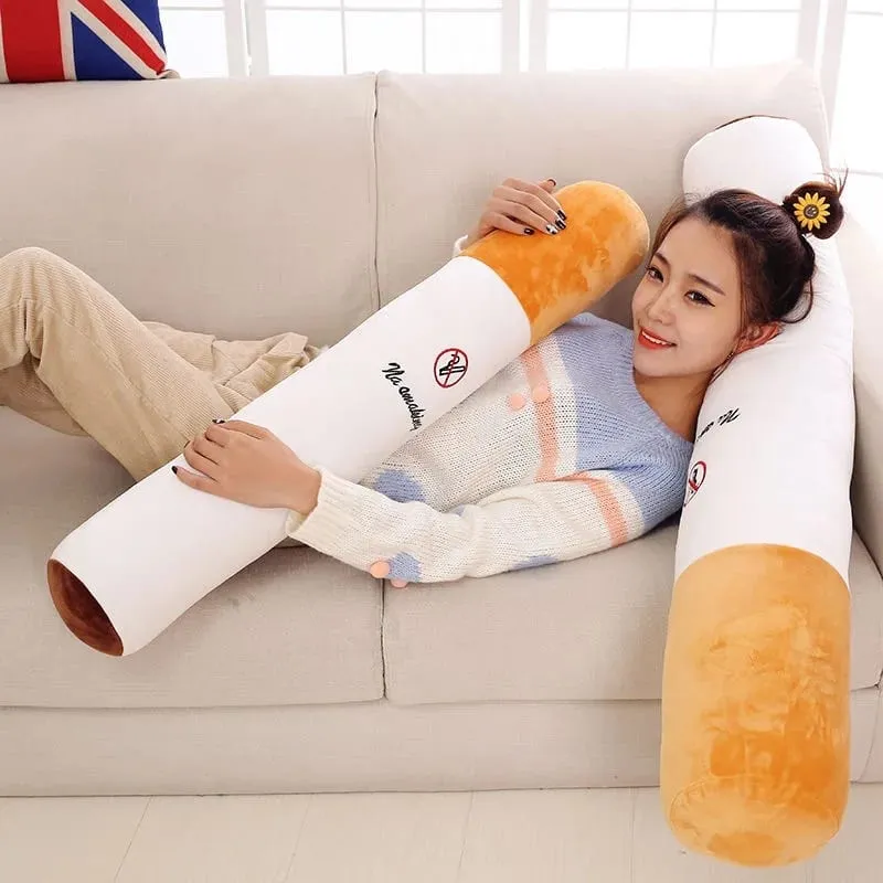 Creative Smoking Cylindrical Sleeping Cushion Cigarette Pillow Plush Toys Fashion Boyfriend Birthday Gift — image 6