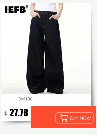 Korean Style Men's Jeans Casual Solid Color Washed Simple All-match Trousers Cleanfit Wide Leg Loose Male Jeans New 9W4253 — image 10