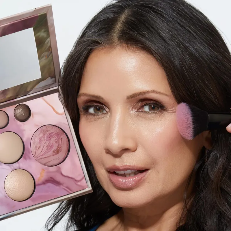 Tuscan Dreams Holiday Baked Starter Kit (4PC)-- Full Face Makeup Palette Foundation with Limited Edition Brushes