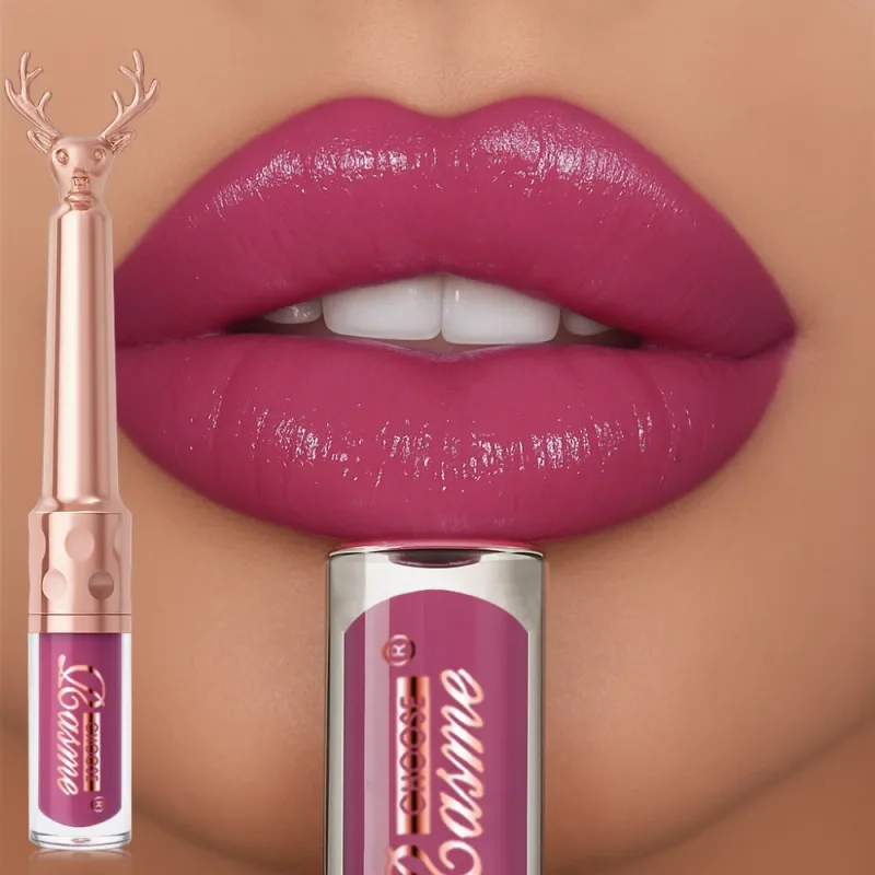 Moisturizing Cream Lip Gloss Höst/vinter Fuktgivande flytande läppstift Långvarig Icke fet läppmakeup Julbrun — image 5