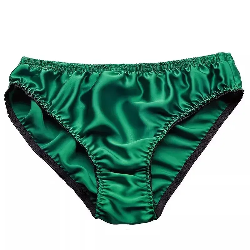 Pure Silk Mens Wrinkle Briefs Breathable Male Panties 100% Mulberry Silk Trigonometric Underwear Plus Size Men Boxers Summer — image 23
