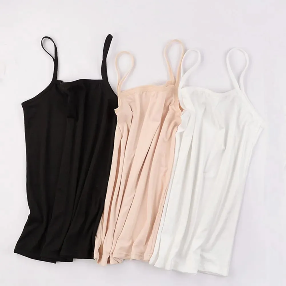 Simple Solid Color Women Tank Tops Soft Cotton Camis sleeveless Basic Vest Tshirt Sexy Strapy Camisole for Women Clothing — image 5