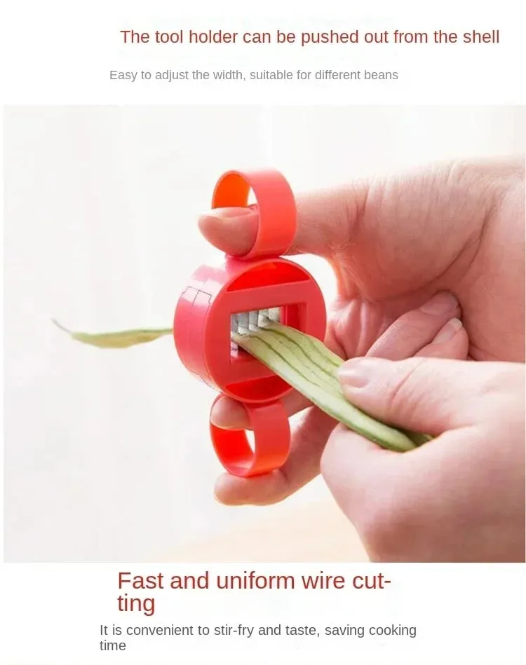Bean Slicer Green Bean Slicer Cutter Cut Fruit Vegetable Stringer Peeler Remover for Easy Vegetable Slicer Kitchen Gadgets — image 7