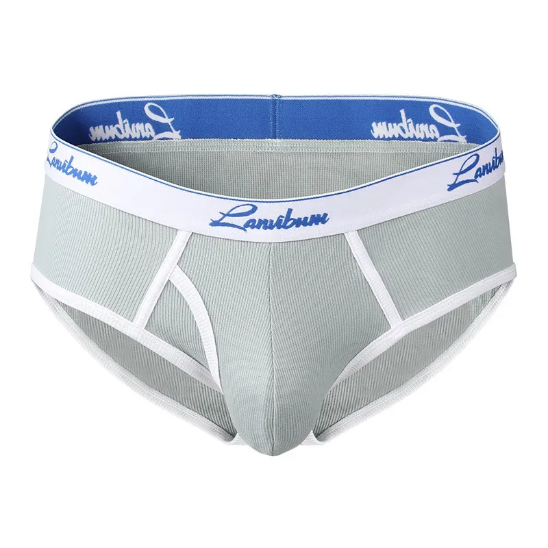 1PCS New Men's Underwear Mid Waist Thread Cotton Comfortable Breathable Solid Color Youth Underwear Men's Triangle Pants LA674 — image 3