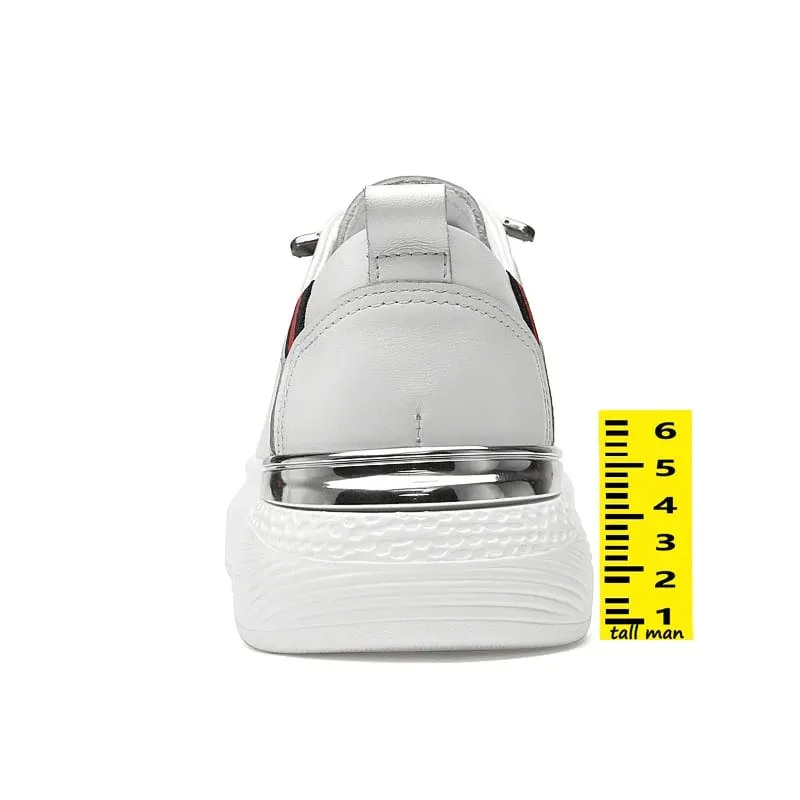 5001 Man White Sneakers Men Elevator Height Increase Insole 6cm Sports Plus Size 37-43 — image 2