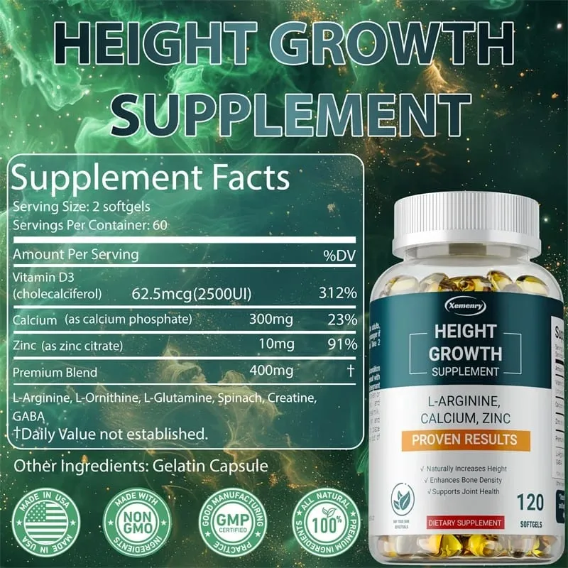 Height Growth Supplements - Bone Strengthening and Growth Promotion for Children Teens and Adults — image 2