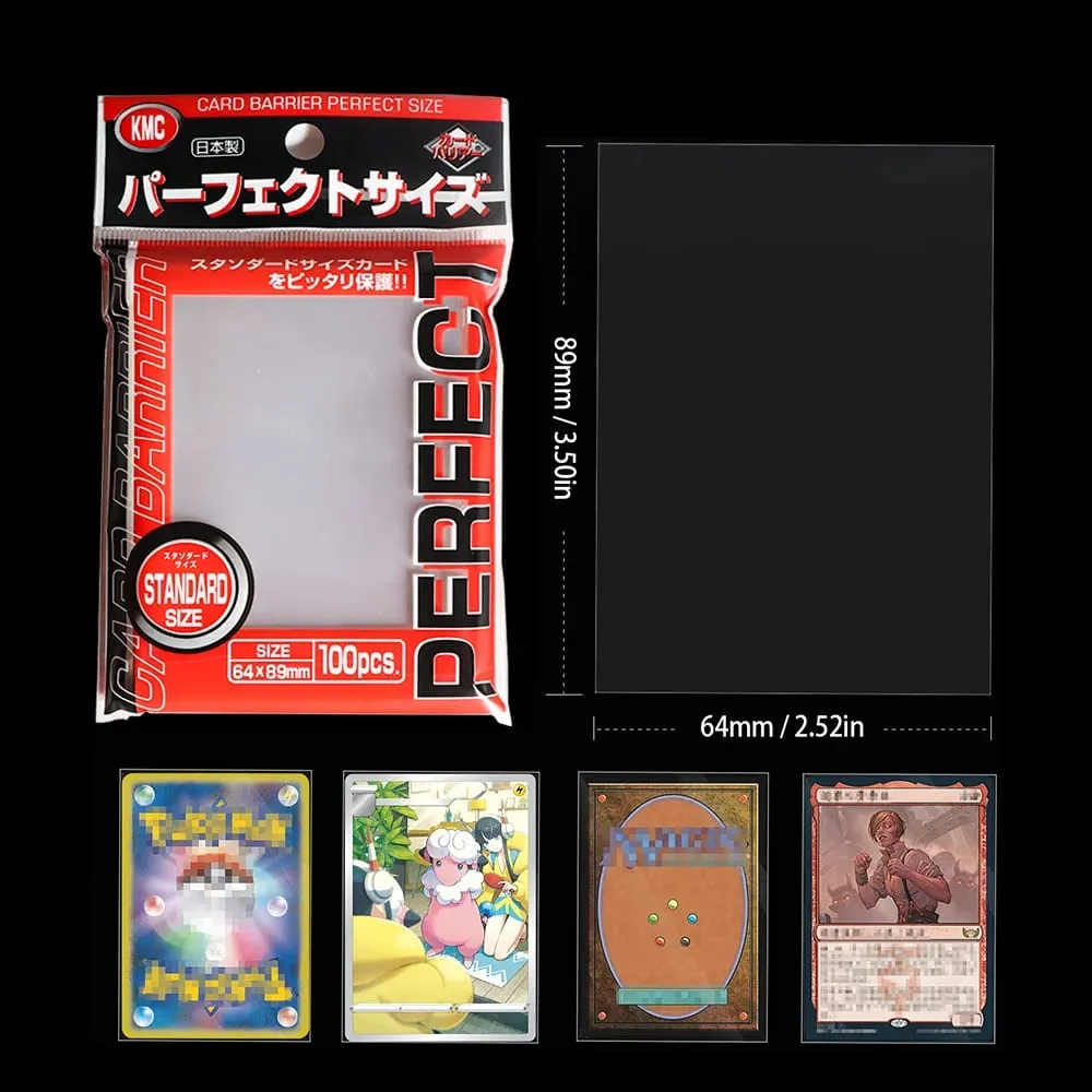 64x89mm Card Sleeve Barrier Board Game KMC Clear Pokemon Perfect Size Card Sleeves Trading Cards Fit Standard Transparent Outer — image 2