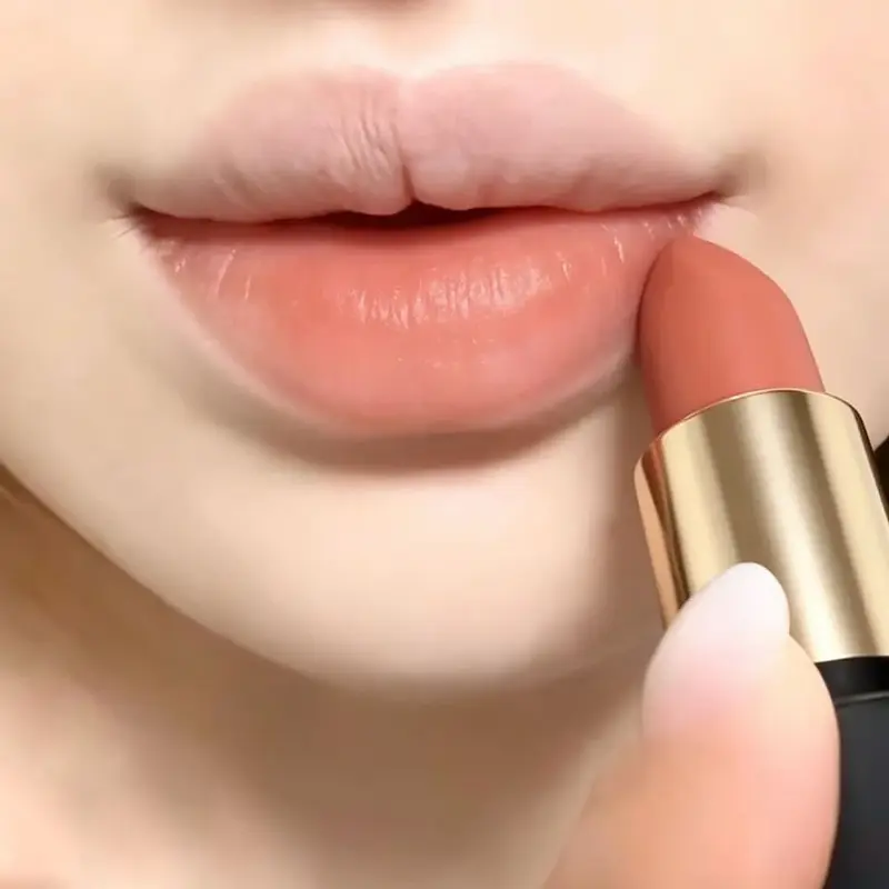 Milk Tea Cinnamon Nude Lip Stick Matte Moisturizing Lasting High Pigment Lip Balm Smooth Velvet Lip Color Daily Natural Makeup