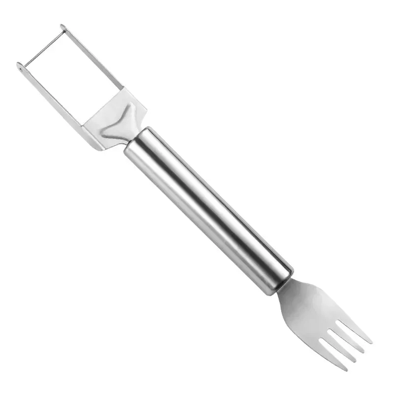 Stainless Steel Watermelon Cutting Tool Functional Watermelon Fork Slicer Slicing Tool for Melons Fruit Fork Kitchen Gadgets