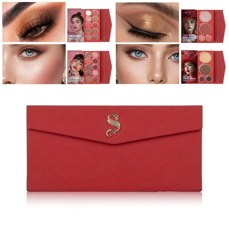Foldable Wallet‑Style Makeup Palette | Eyeshadow Blush Highlighter Contour Compact for Travel & Daily Use