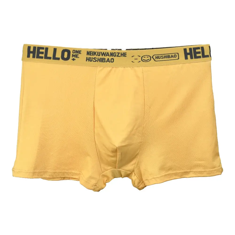 4Pcs Men's Boxer Underwear Man Mid-waist Underpants Solid Color Antibacterial Panties Shorts Homme U Convex Lingerie Aisa Size