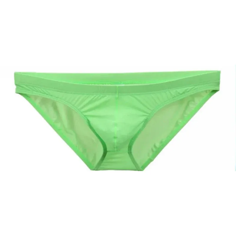 Mutandine di seta di ghiaccio da uomo Intimo sexy Slip da uomo Custodia per pene traslucida ultra sottile Mutande a vita bassa Lingerie — image 4