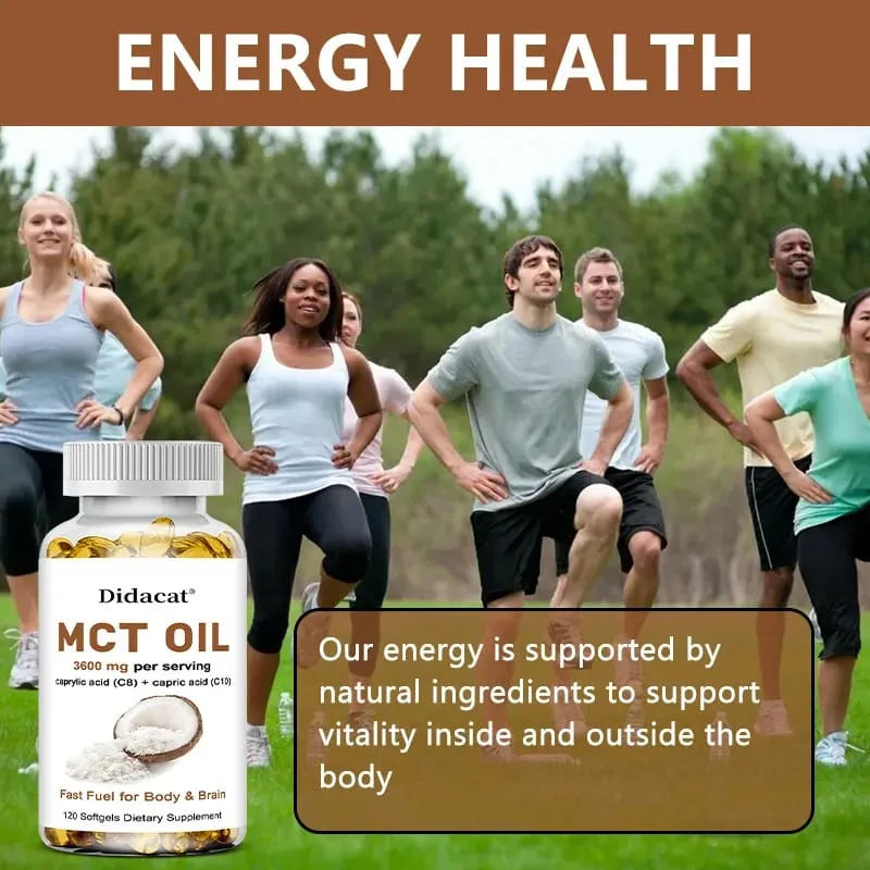 Pure MCT Oil Capsules 3000mg Keto Supplement From Coconut C10 & C8 Brain Fuel Non-GMO and Gluten Free Dietary Supplement — image 3
