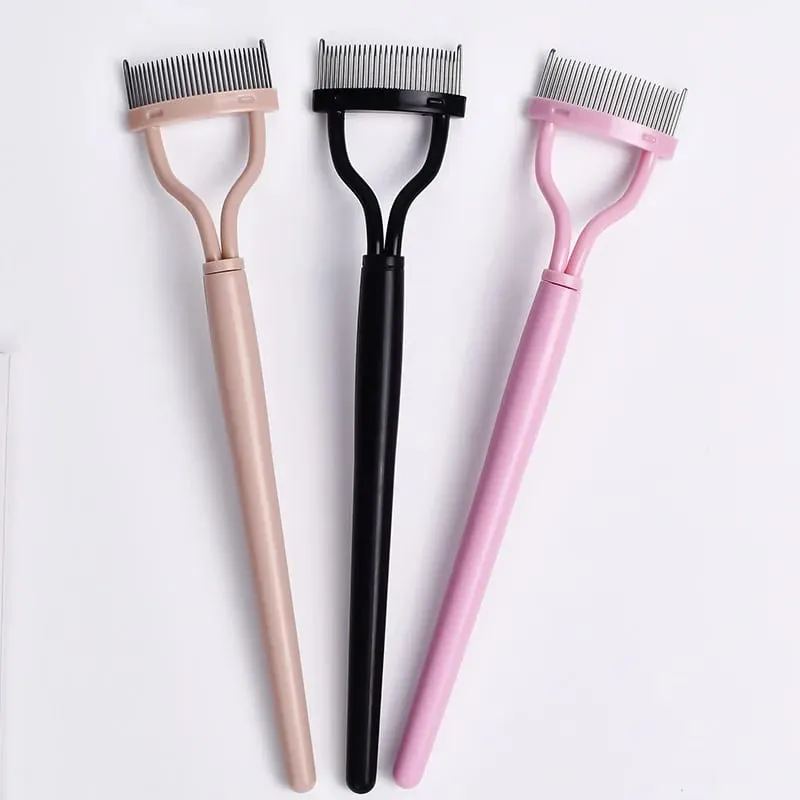 Eyelash Separator Metal Teeth Straight Eyelash Curler Beauty Makeup Stainless Eyelash Brush Comb Mascara Curl Makeup Tool — image 4