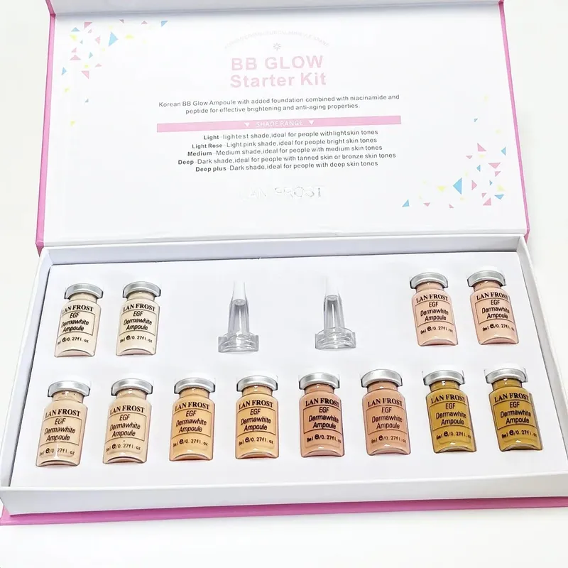 BB Cream Glow Face Skin Care Serum Essence Ampoule Foundation Hyaluronic Acid Peptide Moisturizing Skin Rejuvenation Care Kit — image 23