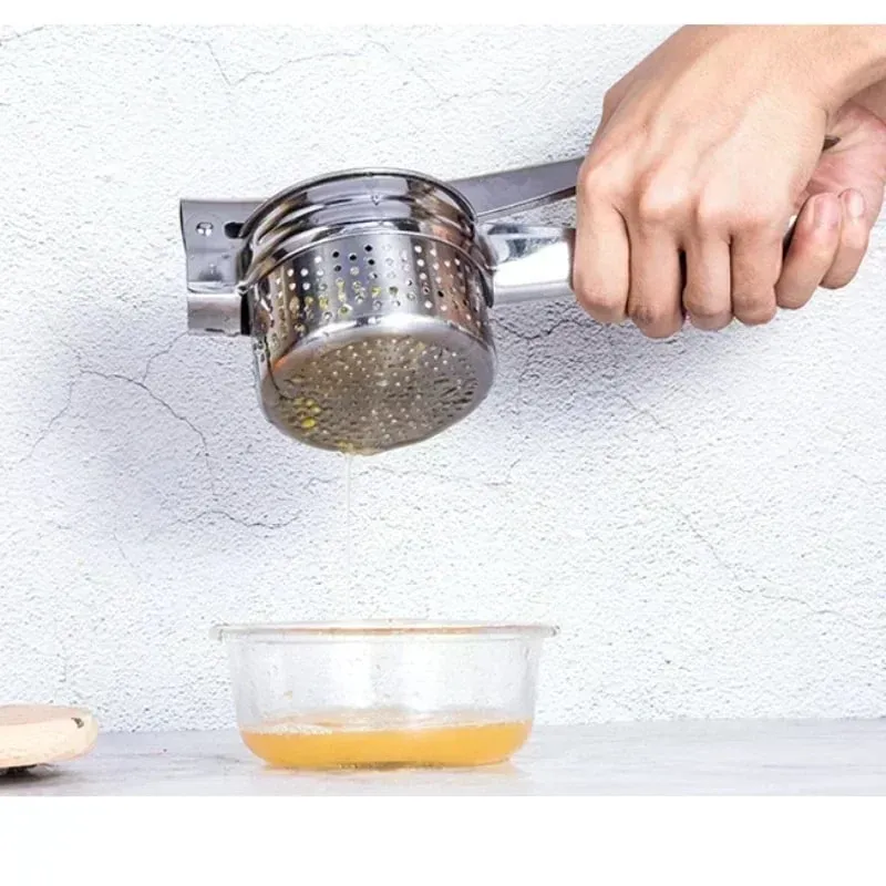 Masher Ricer Press Mashed Potatoes Stainless Steel Crushing Puree Fruit Vegetable SqueezerJuicer Press Maker Kitchen Tools — image 6