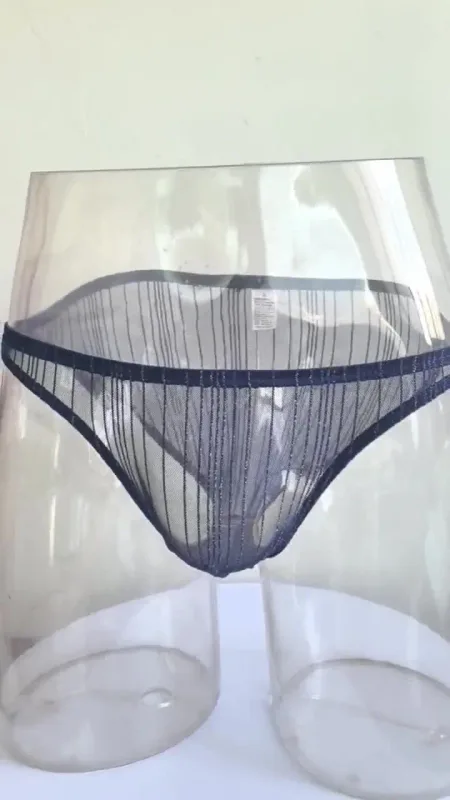 Men's Sexy Underwear, Transparent and Fun Mesh Thin Transparent Quick Drying Triangle Pants, Low Waist Breathable Underwear — image 4