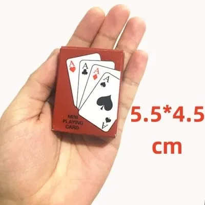 Mini Playing Poker Fun Cards Student Stress Relieving Board Games Small Toys Casual Fingertip Playing Poker Easy To Carry