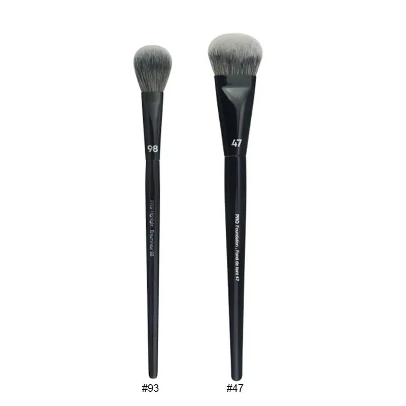 2pcs/set Pro Black Makeup Brushes Synthetic hair Powder Eye Shadow Smudge Highlight Foundation Airbrush Diffuser Make Up Brush — image 21