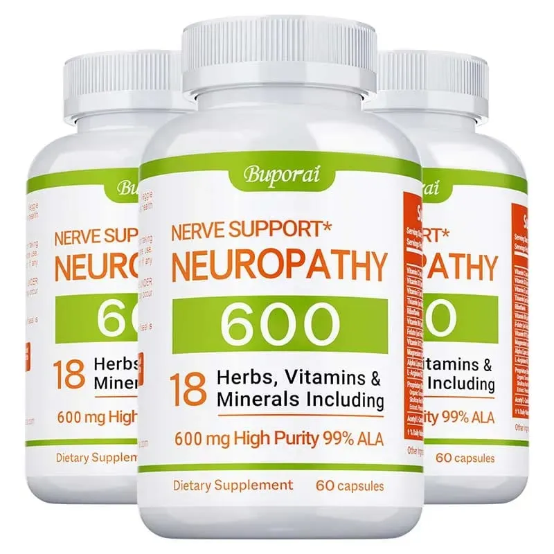 Neuropathy Support Supplement 600mg - Antioxidant Reduces Stress Promotes Nerve Health Cellular Energy Metabolism Non-GMO — image 10