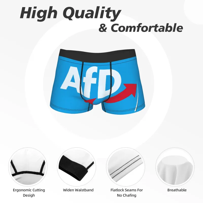 Alternative AfD Deutschland Shorts Slips Unterwäsche Hochwertiger Mann Neuheit Boxershorts Druck Plus Size Höschen