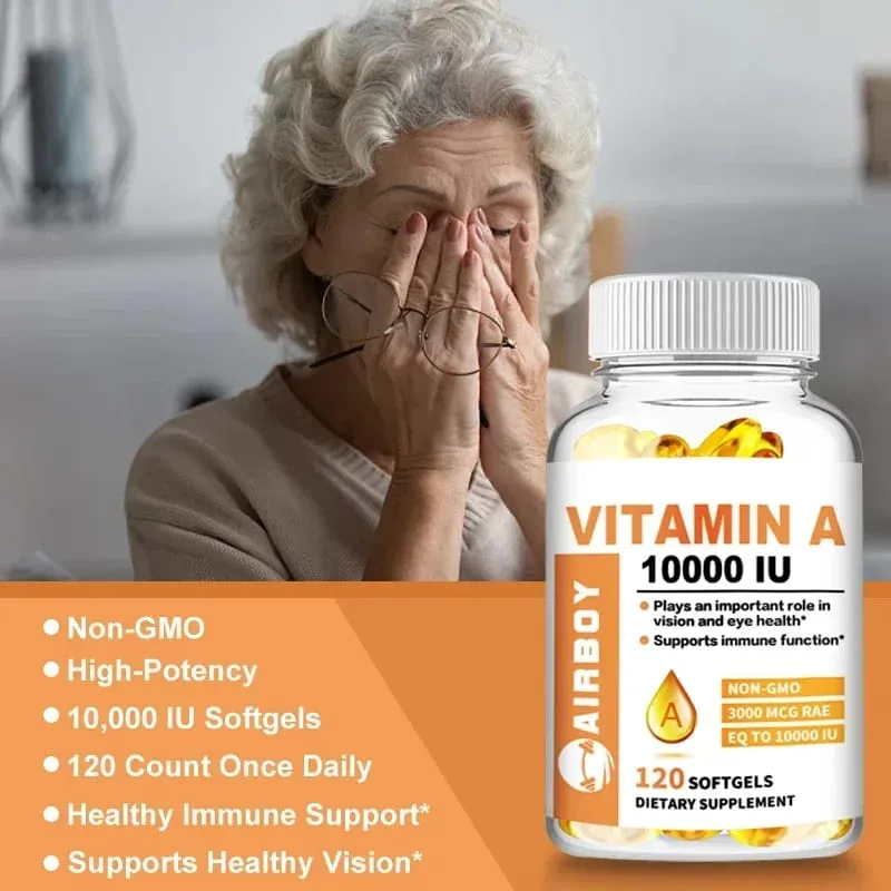 Vitamina A 10000 UI - Supporta la salute della vista e del sistema immunitario e la salute della pelle - Senza glutine non OGMIntegratori — image 4