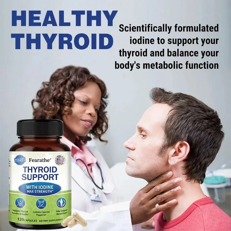 Maximum Strength Iodine Capsules - Thyroid Support Supplement Helps Metabolism For Thyroid Function and Health — image 4