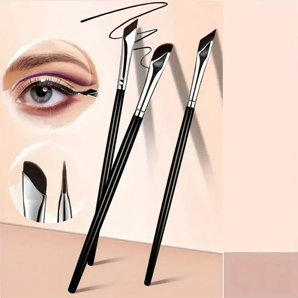 5 st Precision Eyeliner Brush Set Vinklade Eyeliner ögonbrynsborstar med långt handtag för nybörjare Make-up Artist ögonmakeup borste — image 3