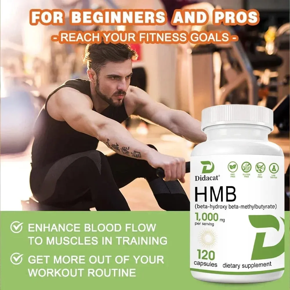 HMB Male Energy Booster - for Increased Muscle Mass and Athletic Strength Energy Supplement Endurance Non-GMO Gluten Free — image 4