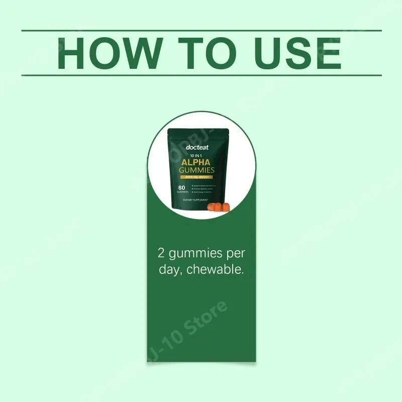 Shilajit Gummies 10 en 1 4000 mg avec extrait de racine d'Ashwagandha 60 Gummies Soutien énergétique Supplément de bien-être pour adultes — image 7