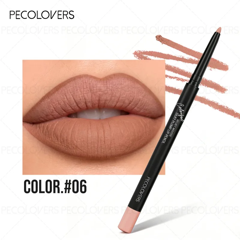 Matte Lip Liner Natural Lipstick Pen for All Light Types Accurate Defind Lip Lines Nude Pink Beige Red Tones Daily Makeup — image 8