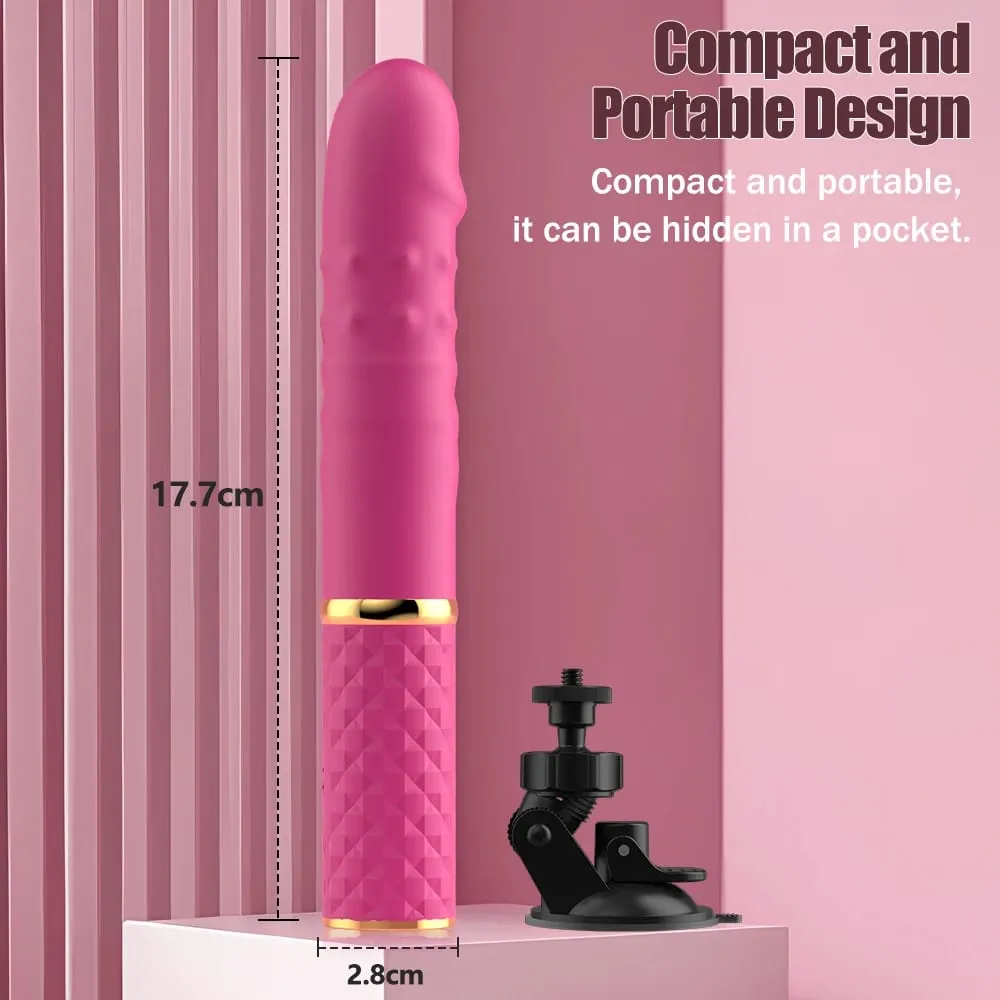Automatic retractable dildo vibrator women's G-spot vaginal masturbation clitoral stimulation massage sex machine adult products