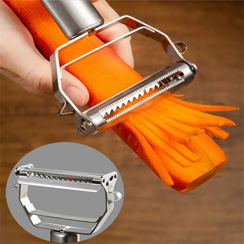 Multifunctional Kitchen Peeler Vegetable Fruit Peeler Stainless Steel Durable Potato Slicer Household Shredder Carrot Peeler — image 7