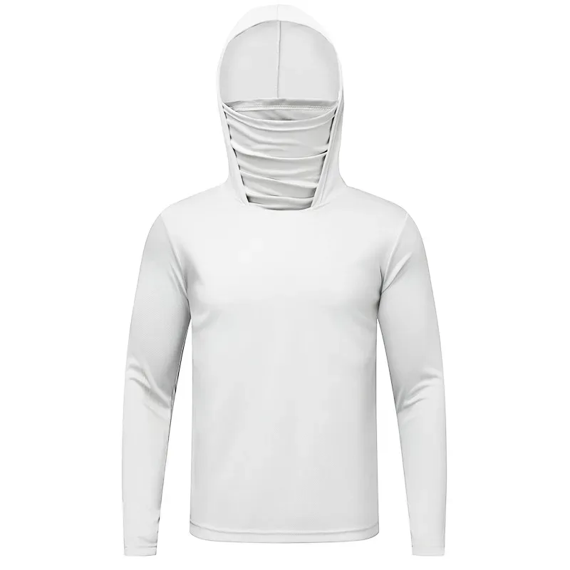 Men's summer plus size sportswear quick drying hooded casual ice silk breathable lightweight fishing and sun protection suit — image 2