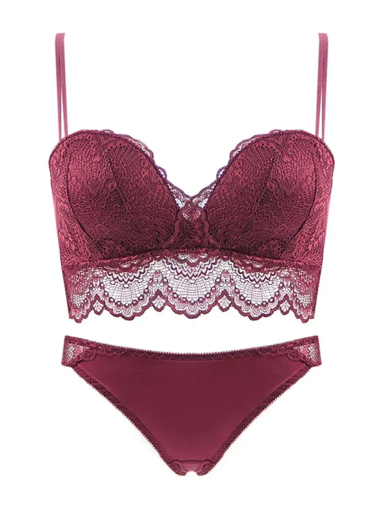 Ladies Underwear Suit Seamless underwear without steel bracket bra push up Massage palm cup Bra Set push up bra+set — image 5