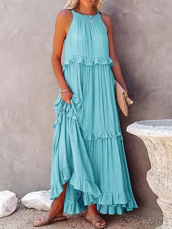 Lotus leaf edge dresses for women — image 7