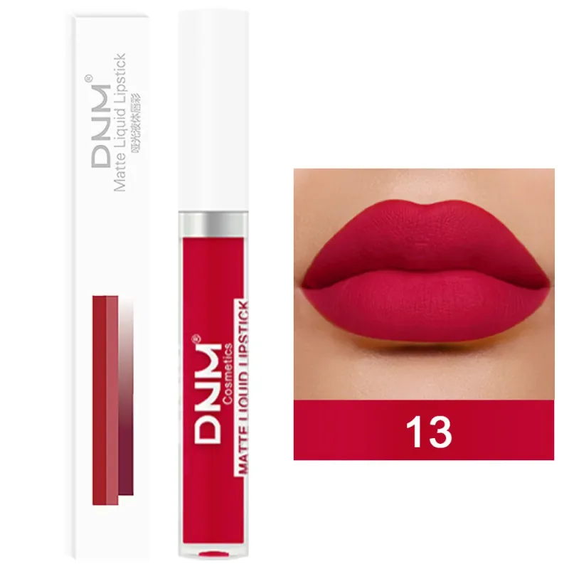 DNM 19 Warna Matte Velvet Liquid Gincu Kalis Air Tahan Lama Tidak Mudah Luntur Lipgloss Makeup Ungu Merah Bogel Tint Bibir Kosmetik — image 13