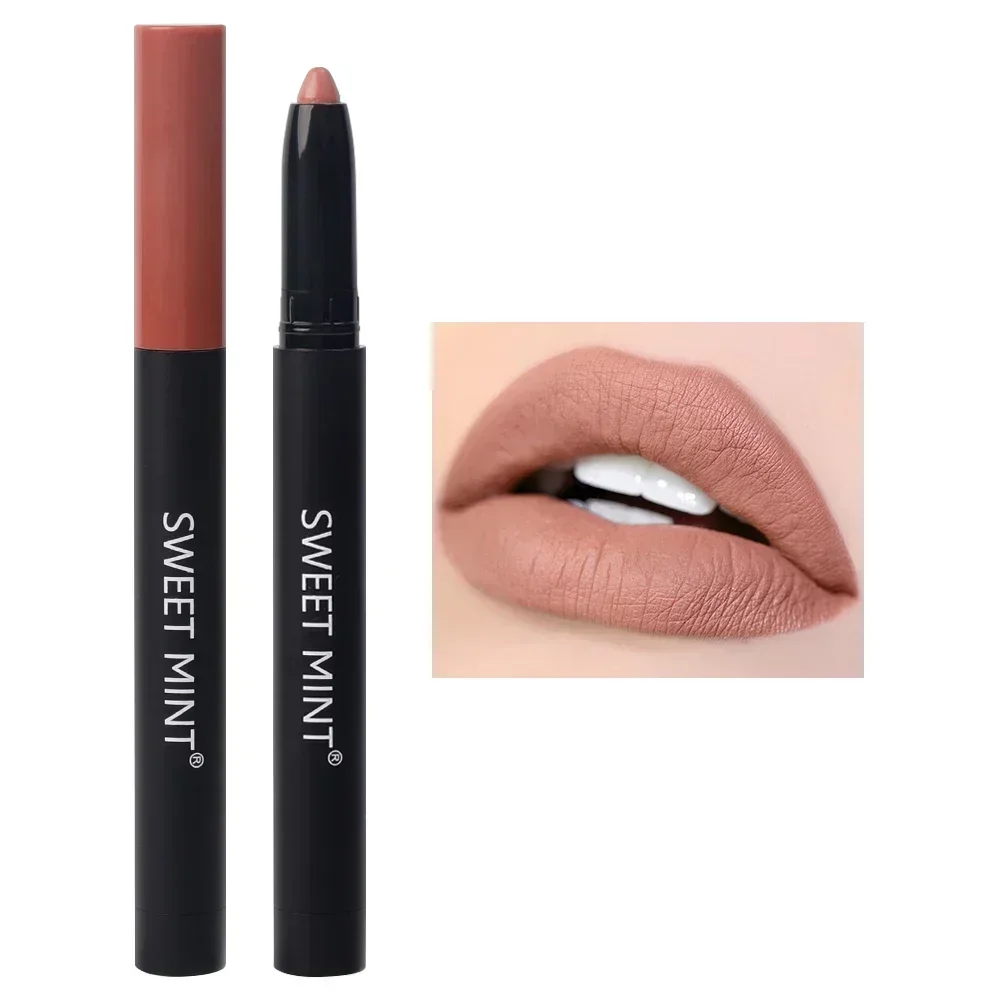 Nude Brown Lipliner Pen Waterproof Sexy Red Matte Contour Tint Lipstick Lasting Non-stick Cup Lipliner Pen Lips Makeup Cosmetic — image 25
