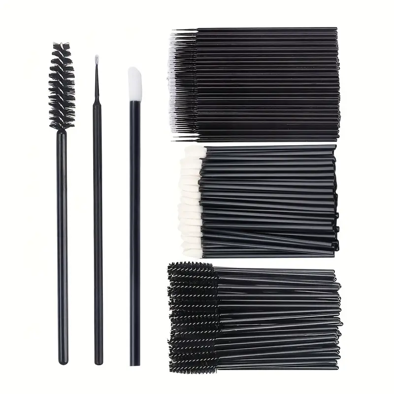 250-teiliges Einweg-Make-up-Pinsel-Set – Augenbrauen-/Mascara-/Eyeliner-Pinsel mit Aufbewahrungsbox, professionelle Kosmetik-Werkzeuge für den Salon